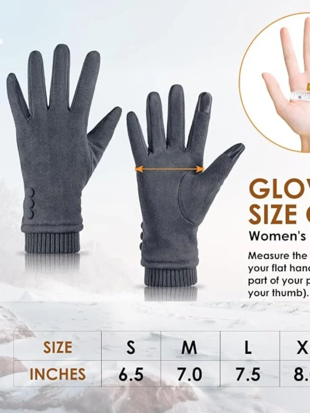 Dsane Women Winter Warm Touch Screen Phone Fleece Windproof Gloves Wear Lined